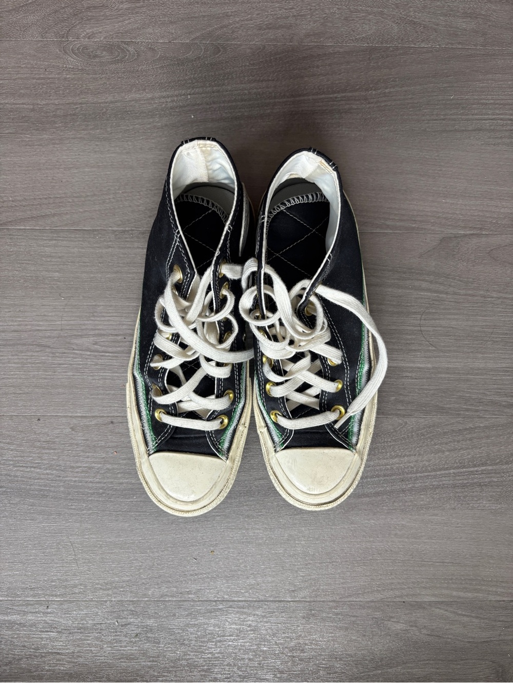 Converse Black Canvas Low-Top Sneakers with White Soles and Laces